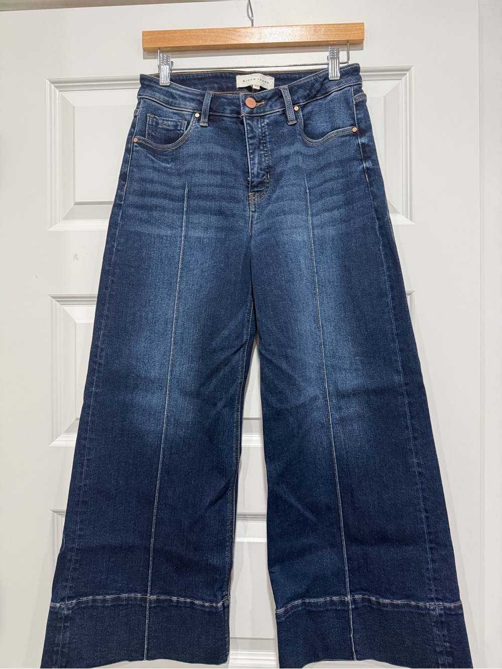High-Rise Wide Leg Jeans in Deep Indigo